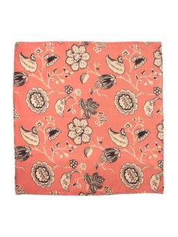 The Tie Hub - Pink With Black Floral Pocket Square