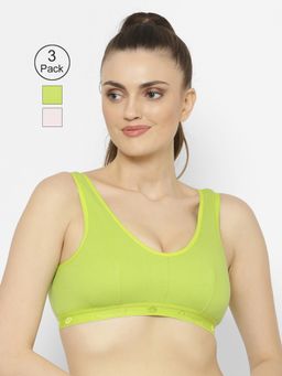 Floret - Wirefree Non-padded Sporty Bra - Multi-Color