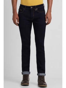 Peter England - Men Blue Dark Wash Tapered Jeans