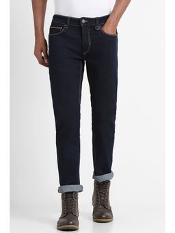 Peter England - Men Navy Dark Wash Tapered Jeans