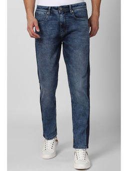 Peter England - Men Navy Mid Wash Slim Fit Jeans
