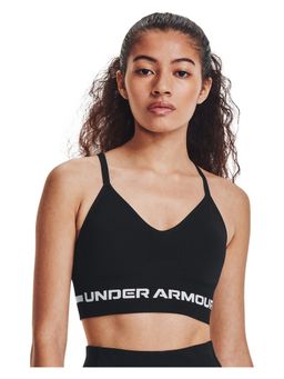 Under Armour - Black UA Seamless Low Long Sports Bra
