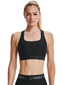 Under Armour - Black UA Crossback Mid Sports Bra