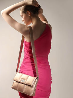 VERO MODA - Rose Gold Quilted Sling Bag