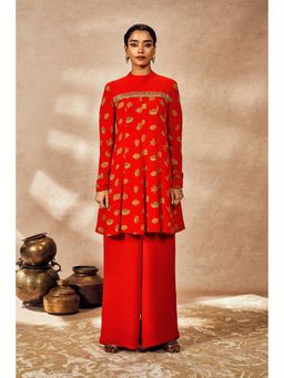 Masaba - Red Trinkets Tunic with Palazzo (Set of 2)