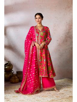 Masaba - Pink Kurta with Palazzo and Dupatta (Set of 3)