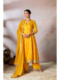Masaba - Yellow Mystic Kurta with Palazzo (Set of 3)