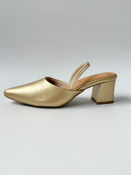 UrbanSway - Women Party Mules Gold