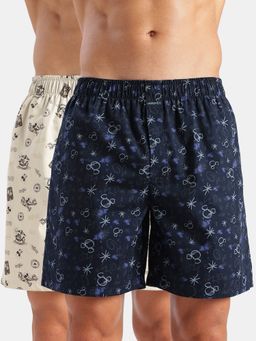 Jockey - D100 Men Disney Mickey Mouse Cotton Boxer Shorts (Pack of 2)
