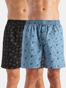 Jockey - D100 Men Disney Mickey Mouse Cotton Boxer Shorts (Pack of 2)
