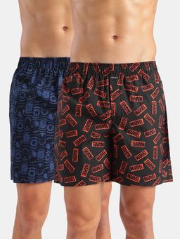 Jockey - M101 Men Marvel Avengers Cotton Boxer Shorts-NavyandBlack(Pack of 2)