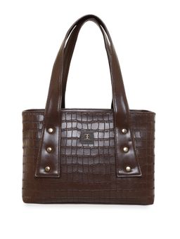ESBEDA - Brown Croco Textured Handbag for Women (M)