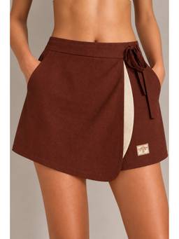 B Label - Brown High Waisted Jade Skirt