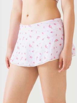 NEF'S Finds - Pink Mini Peony Swim Skirt