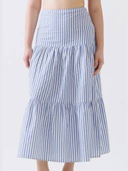 NEF'S Finds - Blue Midi Lou Skirt