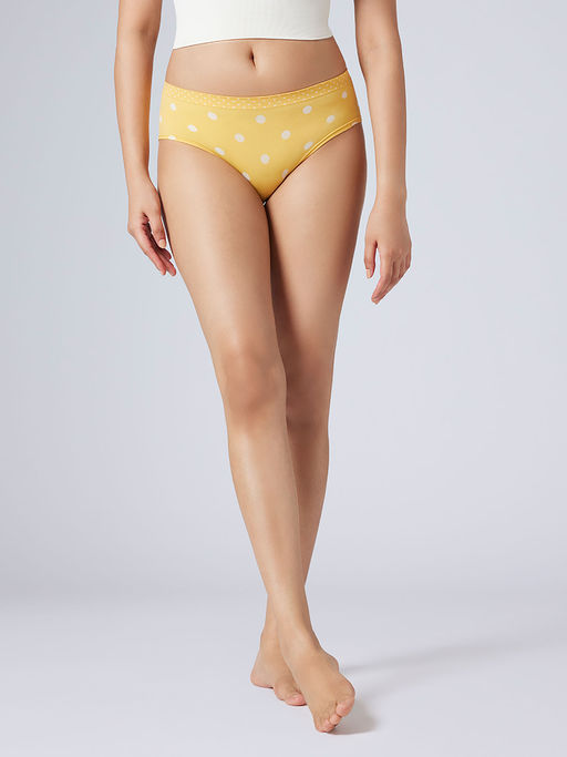 FEIER Yellow Polka Dots Duo Dot Hipster Panty