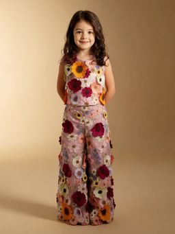 Fayon Kids - Pink 3D Flower Co-Ord Set