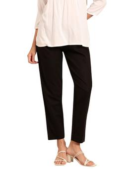 TWIN BIRDS - Jet Black Women Cotton Pant