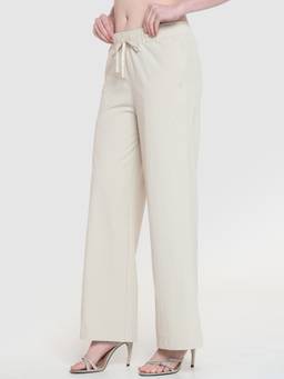 Xpose - Off White High-Rise Wide Leg Trouser