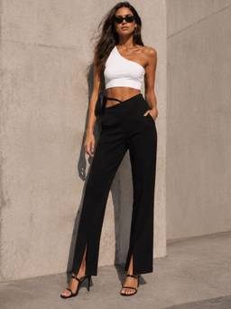 STREET 9 - Black Waist String Trouser