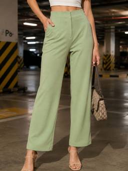 STREET 9 - Green High Waist Trouser