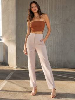 STREET 9 - Grey High Waist Trouser