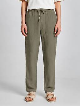 PRONK - Khaki Cotton Solid Pant