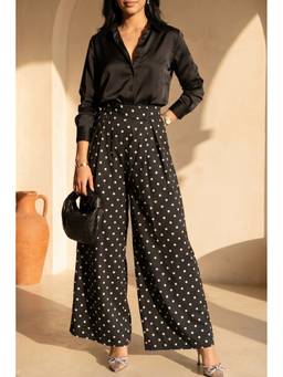 HOUSE OF SAL - Black Luna Polka Pant
