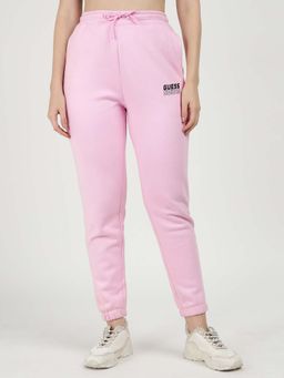 Guess - Pink Solid Regular Fit Joggers