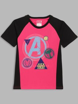 Blue Giraffe - Boys Pink Printed T-shirt