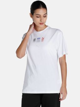 Puma - Classics Gen Graphic Womens White T-shirt