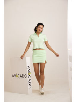 AVOCADO - Green Polo T-shirt & Skirt