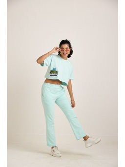 AVOCADO - Super Monster Blue Crop T-shirt & Trackpant