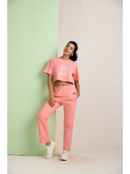 AVOCADO - Peach Crop T-shirt and Trackpant