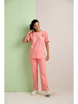 AVOCADO - Peach Only Funny Moments Oversize Crop T-shirt & Trackpant
