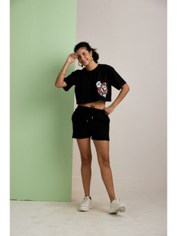 AVOCADO - Black Mario Crop T-shirt & Shorts