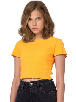 ONLY - Women Casual Textured T-shirt