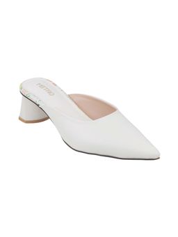 Metro - Women Off White Casual Mule Heels