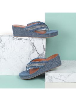 Mochi - Women Blue Wedge