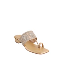Metro - Women Gold One Toe Heels