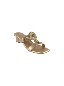 Metro - Women Gold Heel Sandals