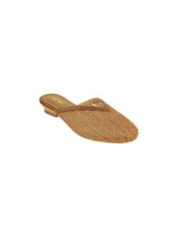 Metro - Women Gold Flat Mules
