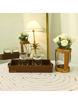 CasaGold - Brown Premium Leather Serving Tray