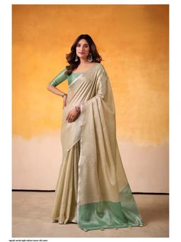 BFM - Gold tissue Traditional Saree with Unstitched Blouse