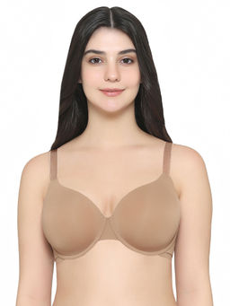 Wacoal - Women's Everyday Elegance Padded Wired Full Cup Smooth Finish Beige Bra