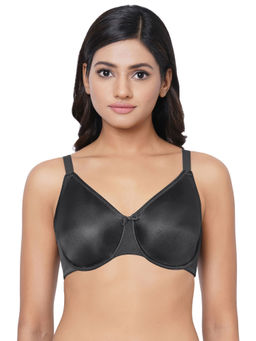 Wacoal - Women's Pixie 2.0 Non Padded Wired Full Cup Full Support Minimizer Black Bra