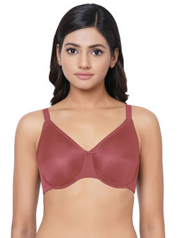 Wacoal - Women's Pixie 2.0 Non Padded Wired Full Cup Full Support Minimizer Maroon Bra