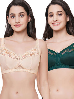 Wacoal - Women's Charming Illusion Non Padded Non Wired Full Cup Pack Of 2 Minimizer Bra