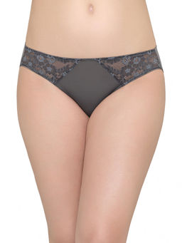 Wacoal - Women's Balcony & Beyond Low Waist Mid Coverage Everyday Wear Grey Bikini Panty