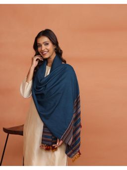 Fabindia - Blue Wool Woven Stole